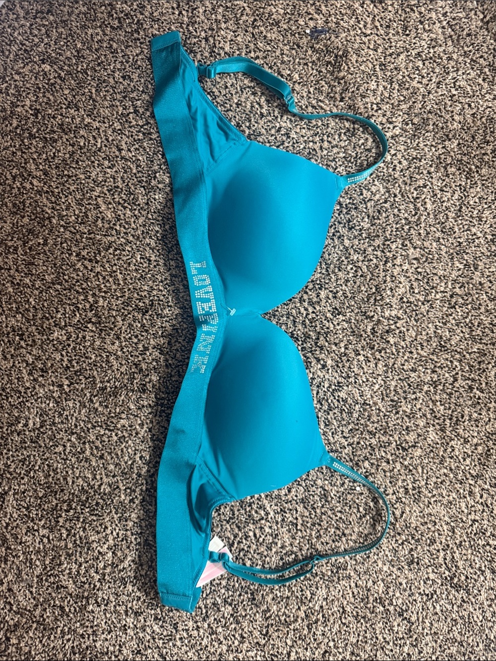 PINK Victoria's Secret Molded Teal Wireless T-Shirt Bra